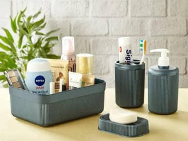 Zidello 4-Piece Bathroom Set - Complete Bathroom Essentials for Style & Function