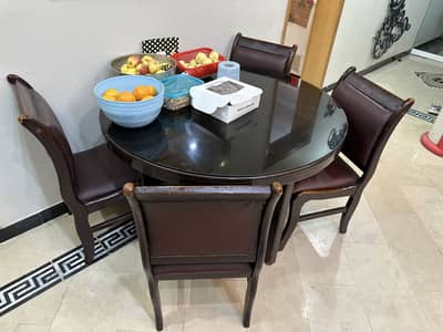 Family 4 Seater Dining Table Set – Round 
