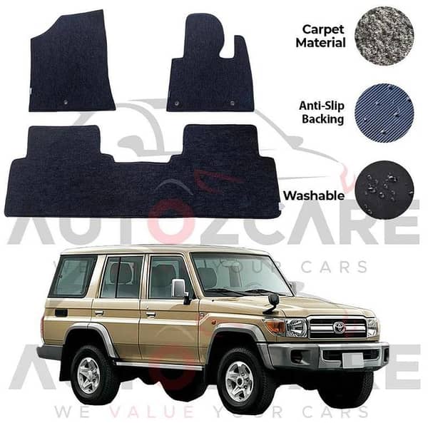 Toyota Prado FJ70 Genuine Fitting Carpet Floor Mat 3PCS - Model 1988-1995