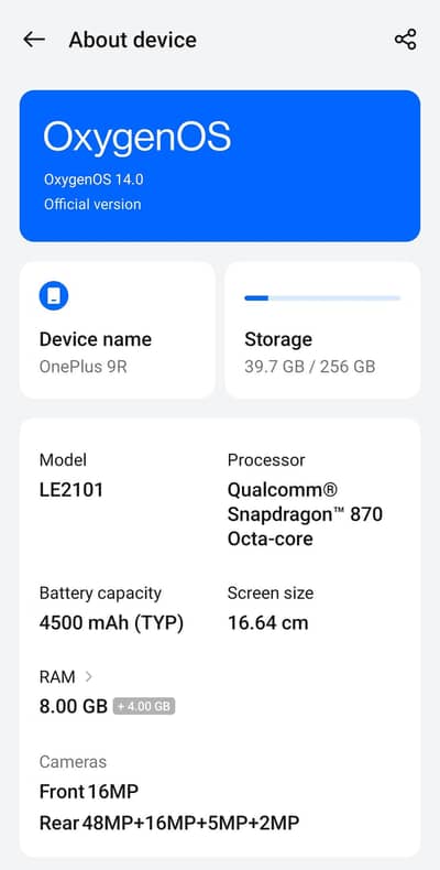 oneplus 9 r 8 256gb 10 10 condition chain for gaming mobile