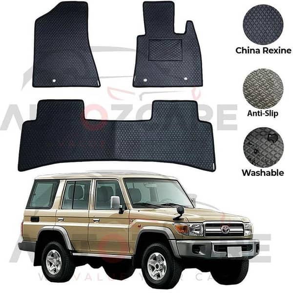 Toyota Prado FJ70 China Rexine Floor Mat 3PCS - Model 1988-1995