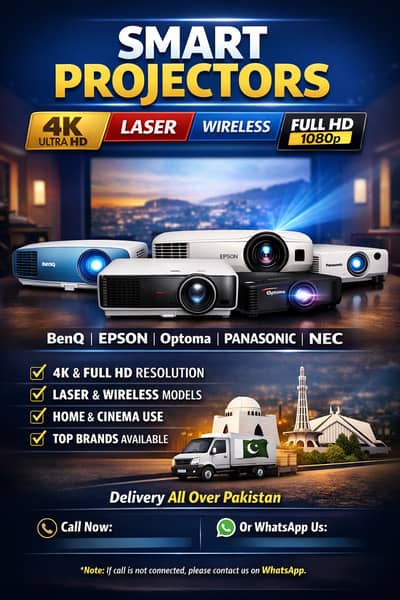 Smart Projector | Home Cinema Projector | Wireless LCD | Laser 4K Ful
