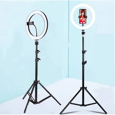 26CM Selfie LED Ring Light 7 Feet Tripod Stand & Mobile Phone Holder