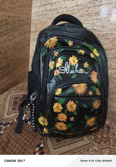 school backpack for sell  used and hand painting bag