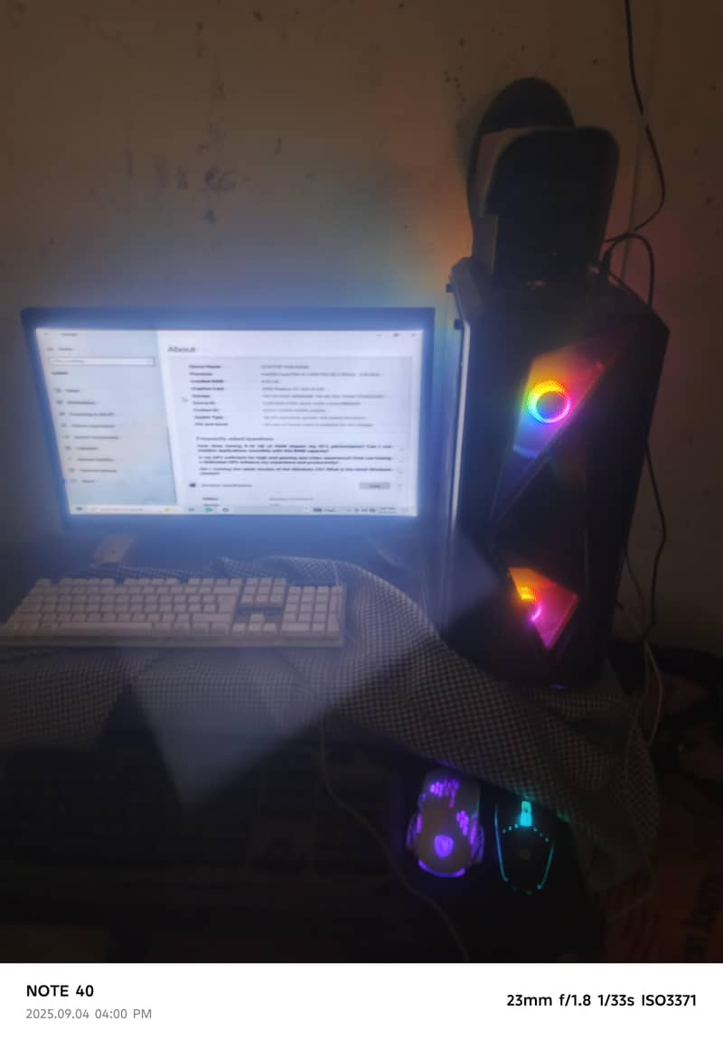 gaming lighting computer setup 1