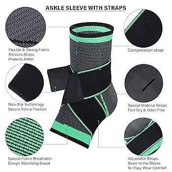 Pressurized Ankle Support with Adjustable Strap