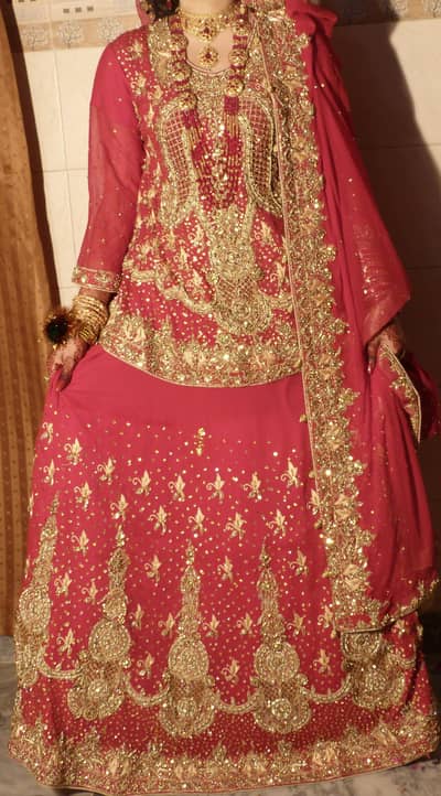 Peplum Style Lehnga for barat. only one day used. like new