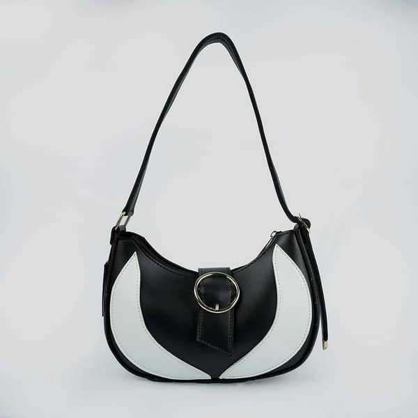 Luna Arc Black Shoulder Bag