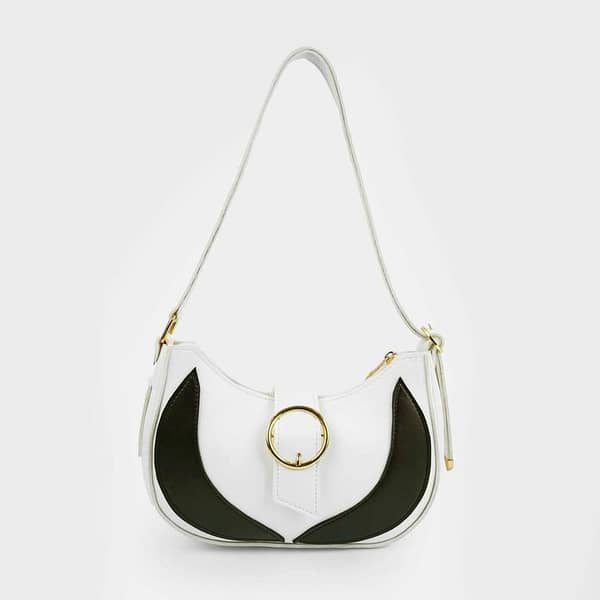 Luna Arc White Shoulder Bag