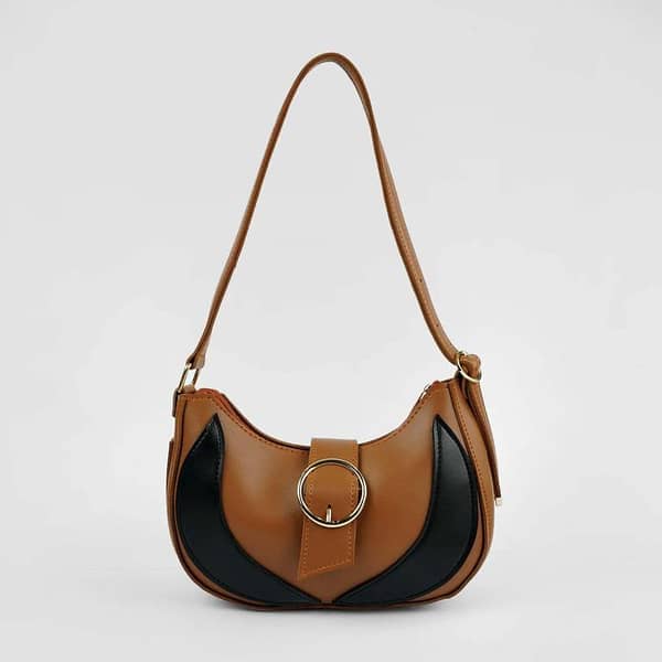 Luna Arc Brown Shoulder Bag