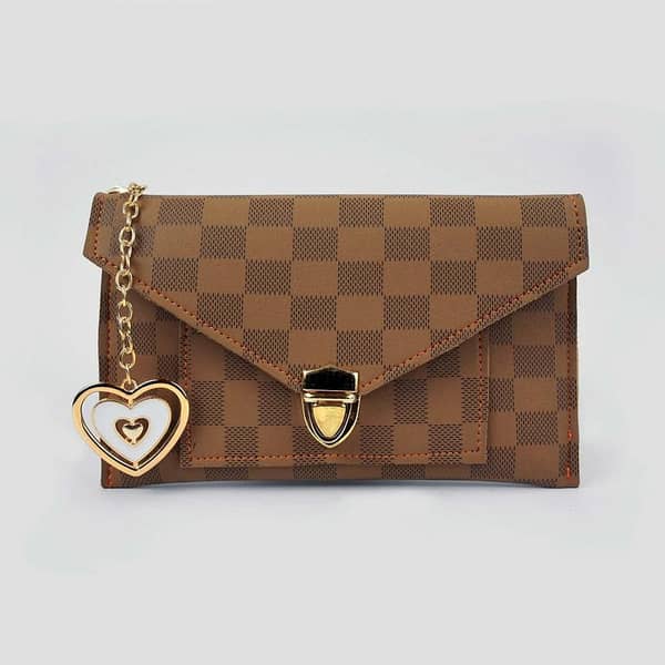 Luxe Check Brown Wallet