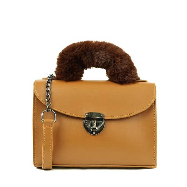 Fluffer Brown Cross Body Bag