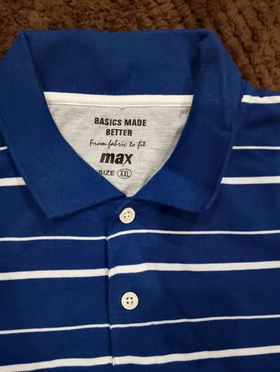 Max UAE brand name ha Dubai ki shirts ha 2  xl or XXL dono ha