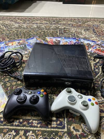 Xbox 360 slim Jtag with 2 wireless controllers