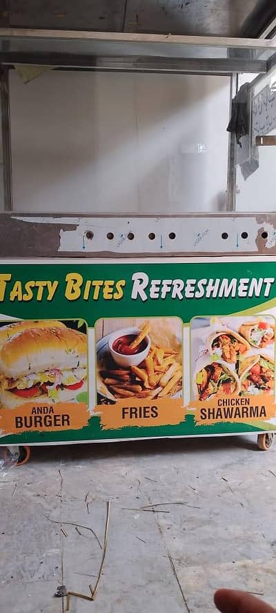 Shawarma burger fries counter 03141369353