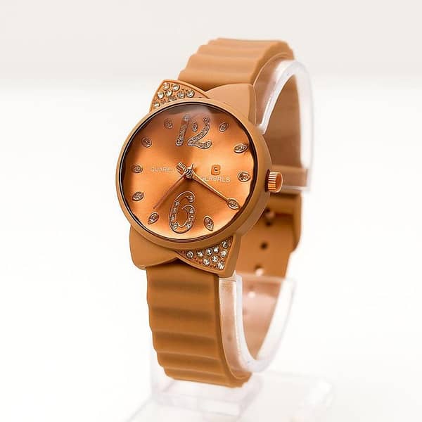 Korean Wave Strap Watches for Girls in Aesthetic Pastel Colors | Soft Silicone Strap Daily Use Watch for Women