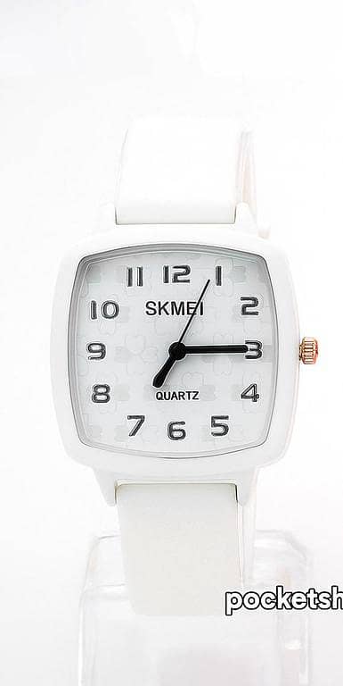 Trendy Bulgy Square Watch for Girls with Soft Silicon Strap - Ideal Gift for Ladies