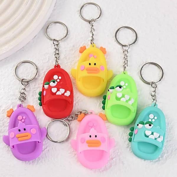 Chotu Chappal Keychain - Slippers Keychain for Girls | Soft Touch Flip Flop Keyring Gift for Kids