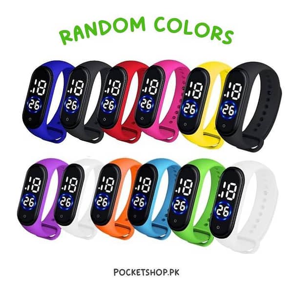 Pocketshop Touchscreen LED Waterproof Watch for Kids - Digital Smart Silicon Design for Boys and Girls