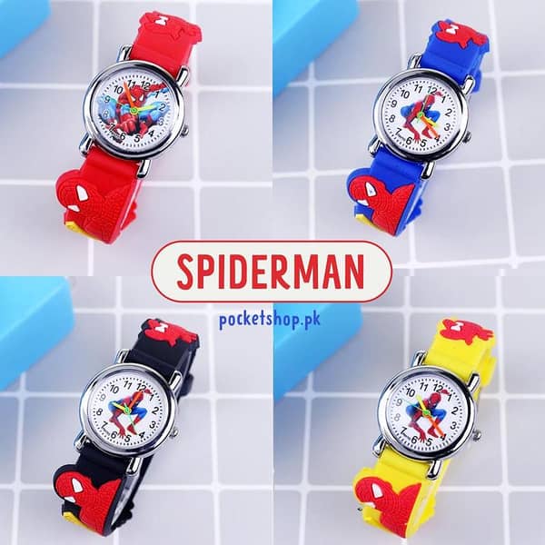 Vibrant Analog Rubber Watch for Boys - Soft Silicone Spiderman Design for Kids