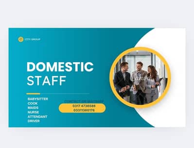 provide domestic staff nurse, attendant,maids, babysitter,cook