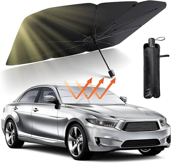 RN Car Windshield Sunshade Umbrella for UV Ray and Heat Protection - A Car Interior Accessory