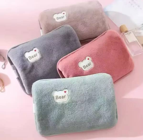 RN Fluffy Electric Hot Water Bottle and Heat Pad for Pain Relief