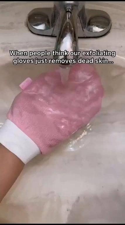 RN Moroccan Exfoliating Gloves for Dead Skin Removal and Back Scrubbing