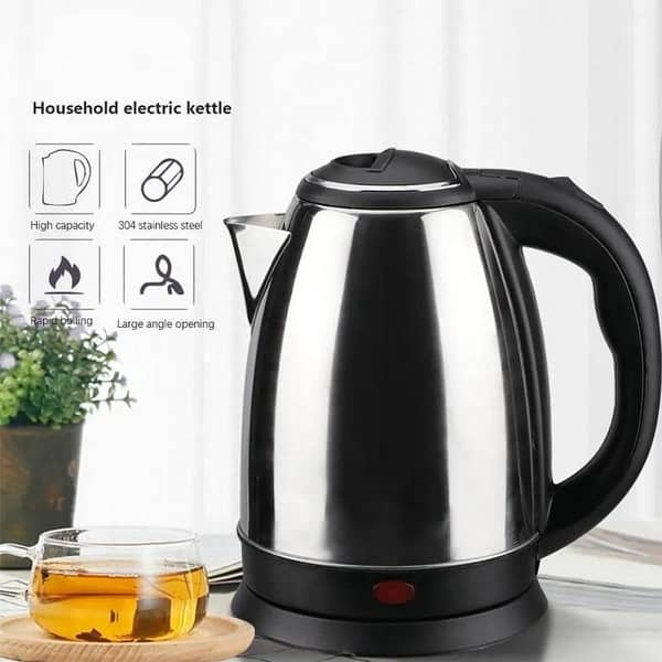 RXN Imported 2L Electric Kettle - 1500W Stainless Steel with Automatic Switch for Quick Boiling