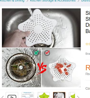 RN Silicone Hair Catcher and Kitchen Sink Strainer - 5.9" Stopper for Bathroom Shower and Tub