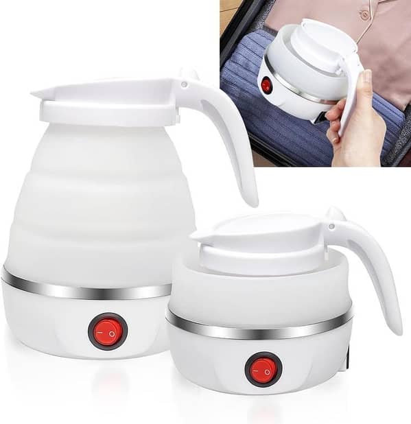 RN Portable Travel Foldable Electric Kettle - Collapsible Water Boiler for Coffee and Tea, 110V