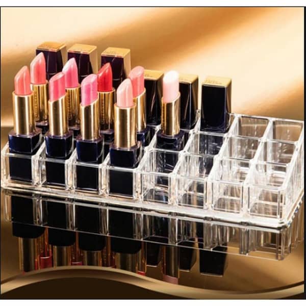 RXN 24-Grid Acrylic Lipstick and Jewelry Organizer Storage Box