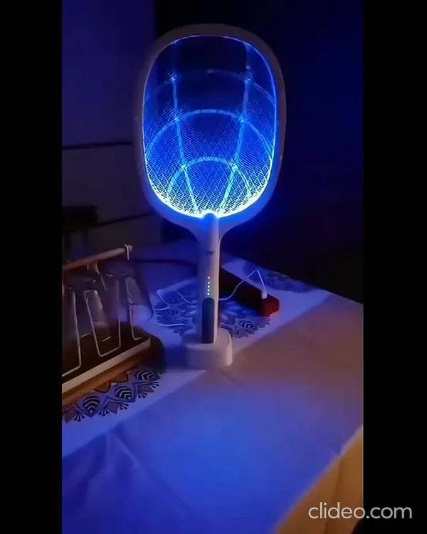 RN Mosquito Killer Racket with LED Flashlight – Rechargeable 2-in-1 Insect Zapper and UV Light Trap for Home and Outdoor Use