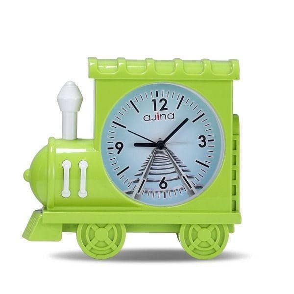 Train Engine Design Table Alarm Clock by rn - Durable Plastic Clock for Home Use