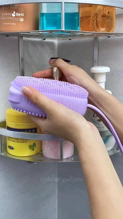 RN Bubble Bath Brush - Quick Foaming Scrubbing Brush for Silicone Body Cleaning