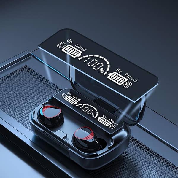 M10 TWS 5.1 Wireless Bluetooth Earphones with Touch Controls and Noise Reduction for Gaming and Sports