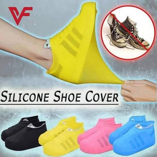 RN Waterproof Thicken Silicone Gel Shoe Covers for Shoes - Reusable Anti-Slip Rain Boot Protection