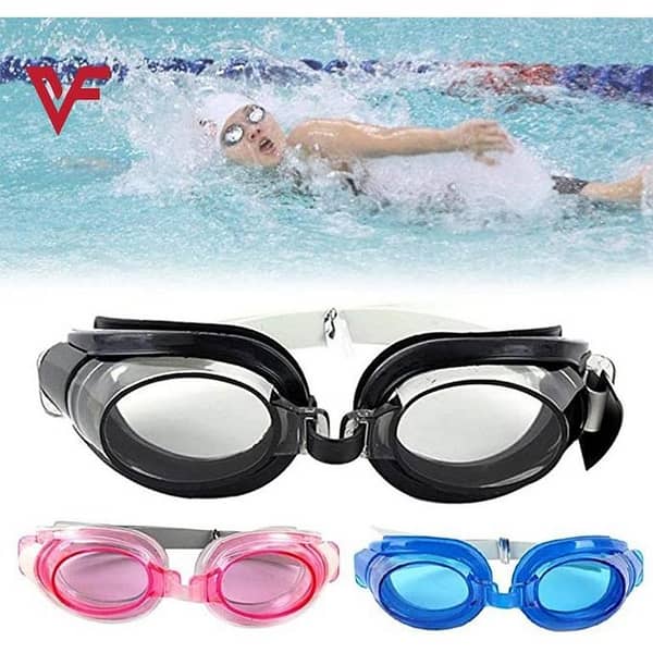 RN Professional 3-in-1 Swimming Goggles with Anti-Fog Lens, Nose Clip, and Ear Plug Set for Adults and Kids