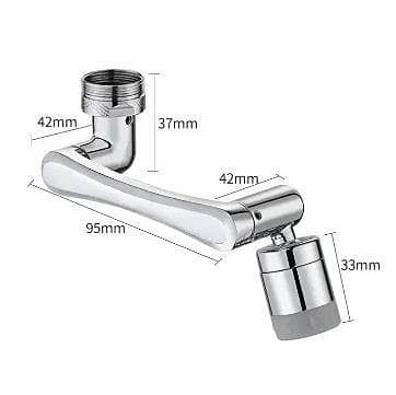 RN 108° Universal Rotating Water Faucet Tap Extender with 2 Modes Splash Filter Bubbler Nozzle