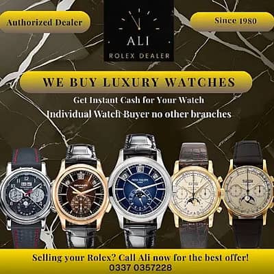 WE BUY ROLEX IWC Cartier Omega Hublot Chopard Breitling Panerai Piaget
