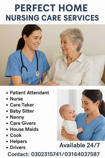 Patient attendant /Nurse /Care Taker  Home Nursing service available