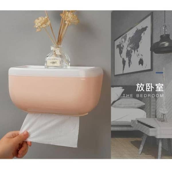 RN Wall-Mounted Self-Adhesive Tissue Storage Holder and Mobile Phone Dispenser - Multi