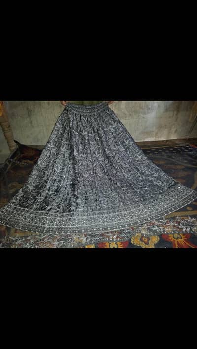 full embroided lehenga choli frock with new stylish grey colour