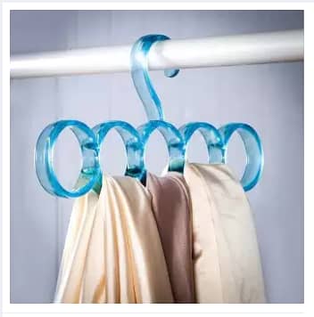 Plastic Scarf Ring Hanger with 5 Rings