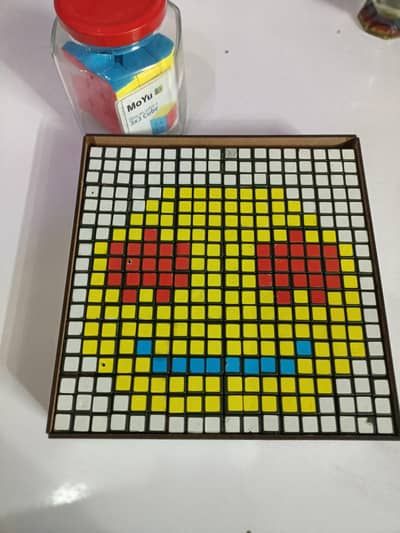 6 by 6 mosaic in a Rubik's Cube 36 pieces