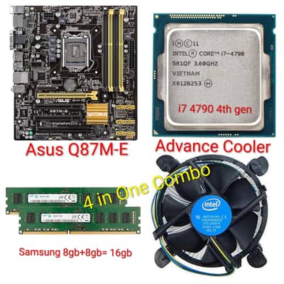 Intel 4th Gen Combo (motherboard + cpu + Rams 16gb(DDR3) + cooler)