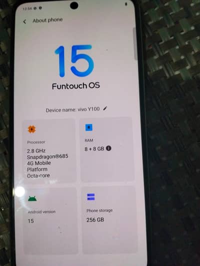 VIVO  Y 100 FOR SALE GOOD CONDITION