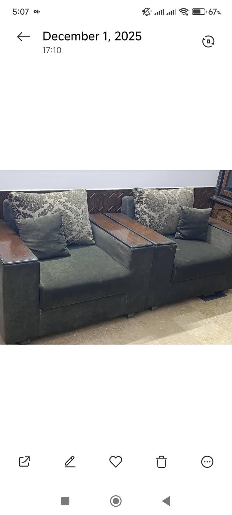 Sofas Set (Grey) 9