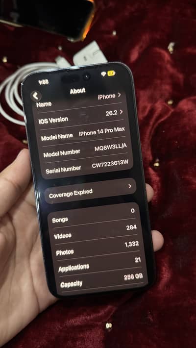 Iphone 14 pro max JV 256 GB deep purple battery health 85%