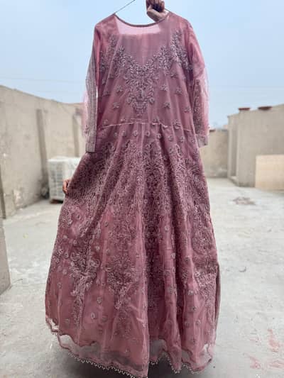 Embroidered Net Maxi Dress – Party / Formal Wear